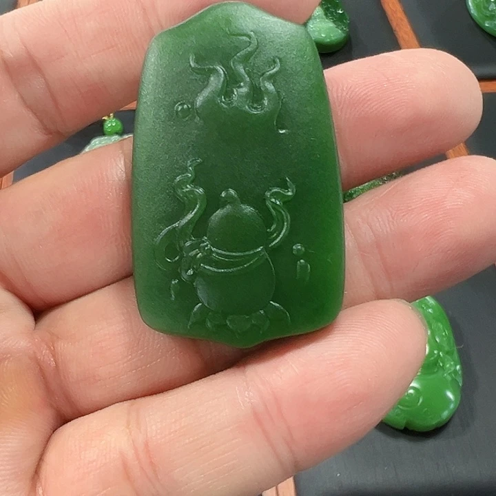 和田玉（碧玉）未镶嵌吊坠(不含链)
