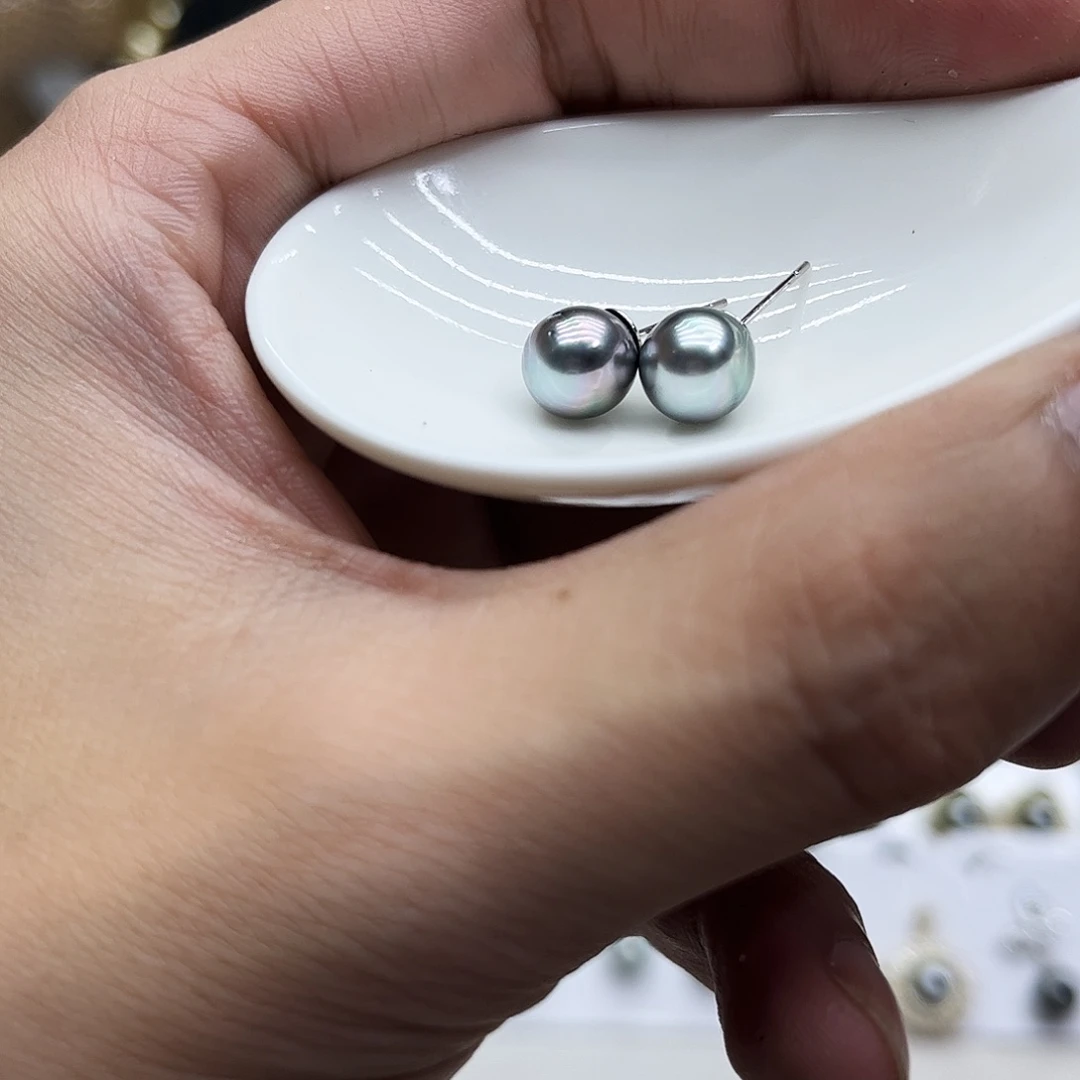 海水珍珠未镶嵌耳饰