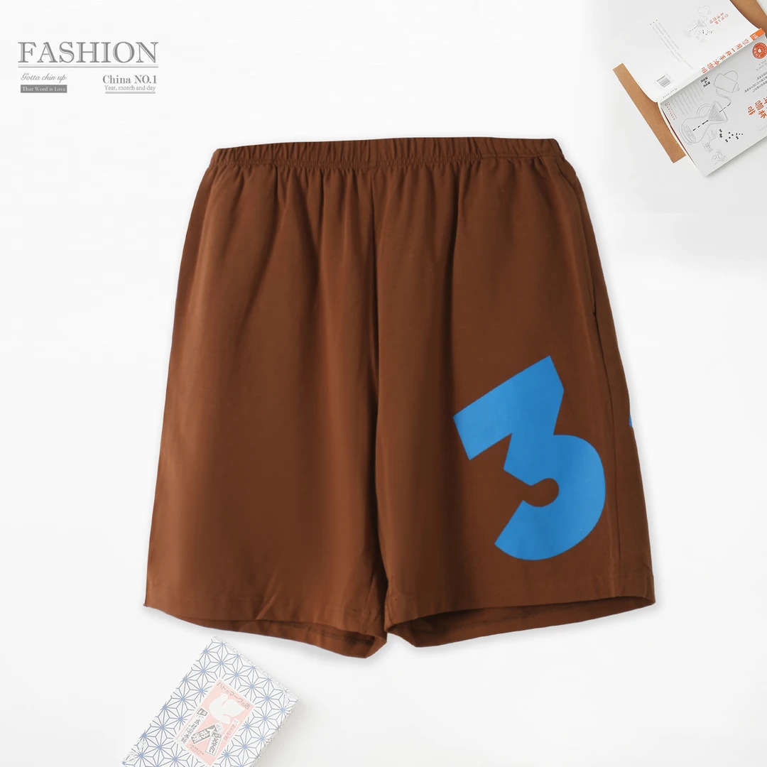 春夏季男士印花短裤柔软亲肤休闲裤松紧腰裤00373舒适透气可外穿