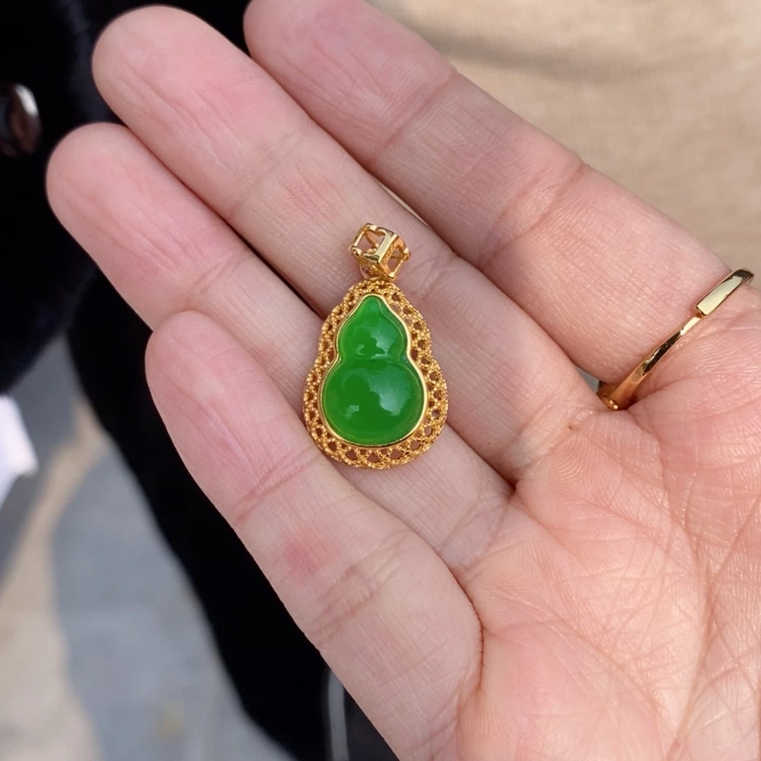 和田玉颈饰银S925镶嵌蕾*多样性发货 拍一发一