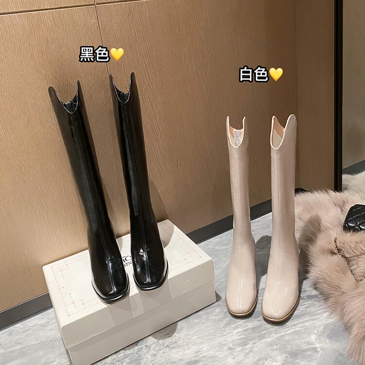 范小洛女靴厚底高级感长筒靴2024新款秋冬百搭时尚靴子cd23431