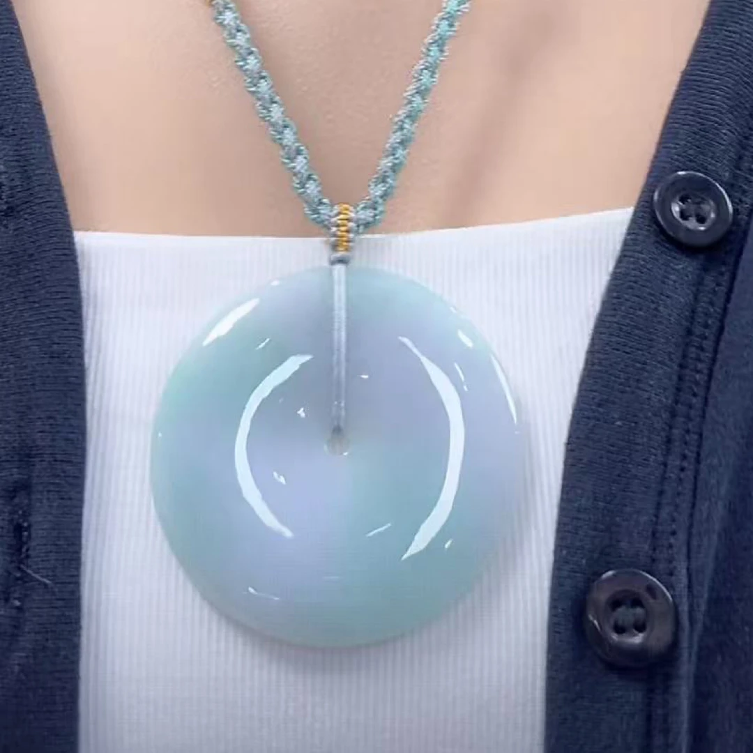 官方正品天然翡翠A货平安扣（多样性发货发一）宽48-50厚5-7送绳