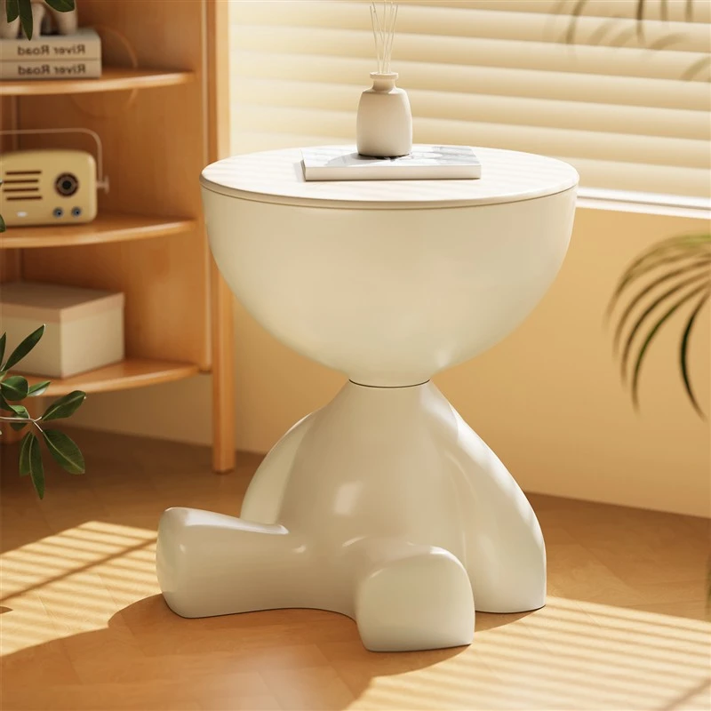 创意沙发边几可移动茶几奶油风简约家用客厅圆桌边桌小桌子置物架