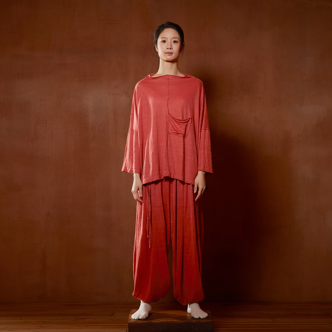 山下的家自由衫自由裤汉麻瑜伽服清凉透气吸湿排汉夏季抗紫外线