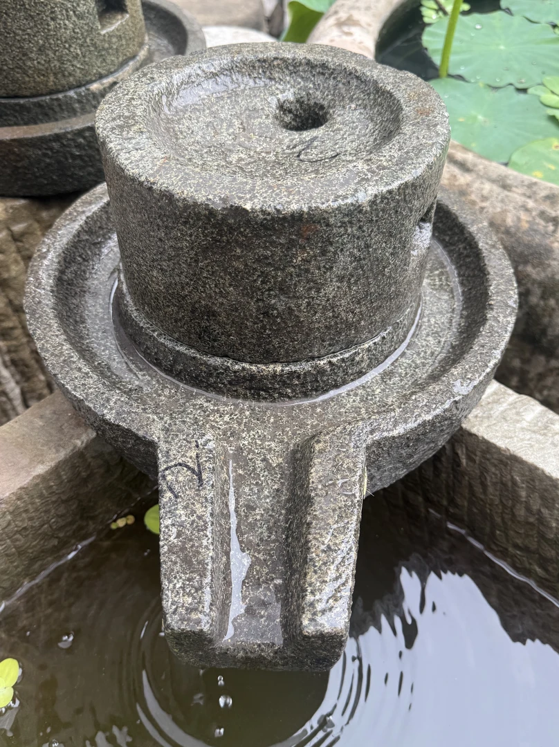 精品小石磨一套可做庭院摆件流水摆件石来运转