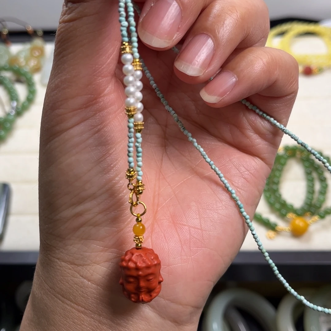 春***燕南红玛瑙未镶嵌吊坠(赠链)