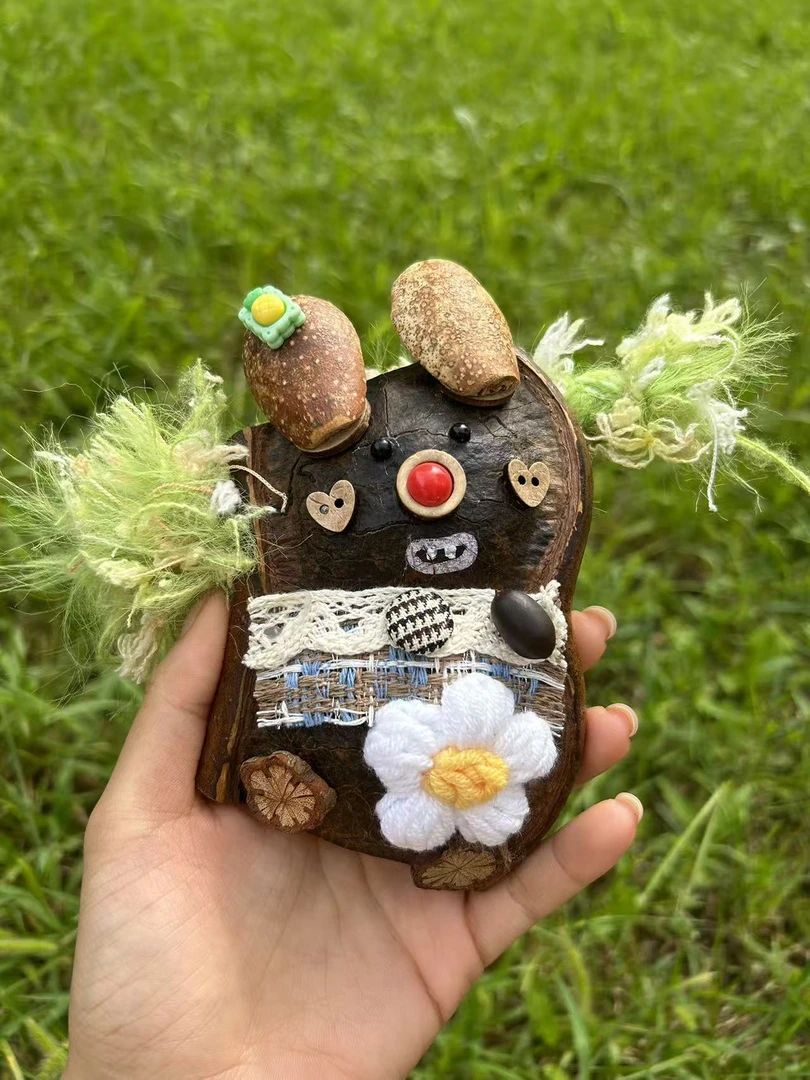 双豆双面款榼藤子豆荚手工DIY可爱挂件榼藤豆荚