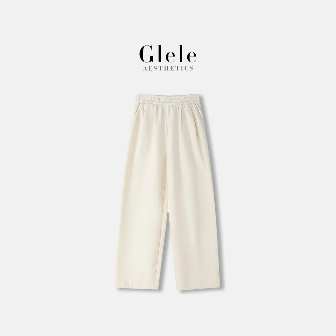 Glele私服「加绒奶芙裤」慵懒奶芙山本裤女秋冬季加绒松弛裤