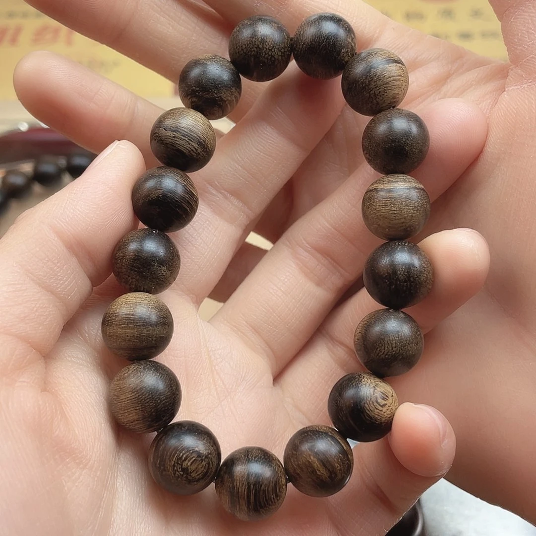 沉香手串C****2越南芽庄白棋虎皮缨子瘤疤s级
