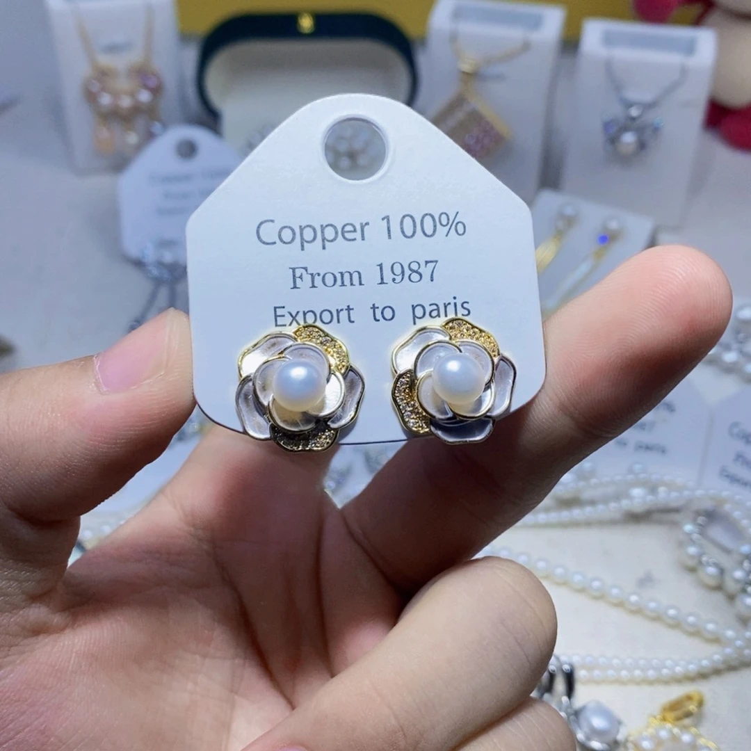 未镶嵌淡水珍珠耳饰