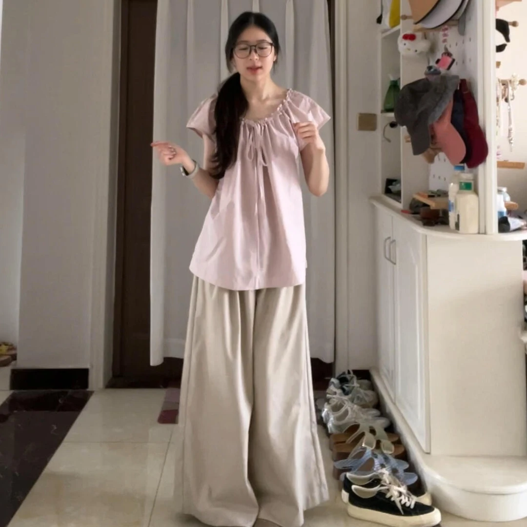 法式粉色衬衫女夏季2025新款爆款温柔气质衬衣设计感小众宽松上衣