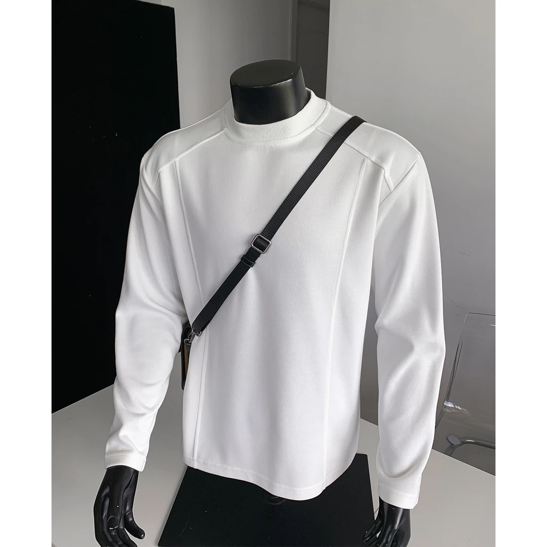 美式解构重磅卫衣男秋季cleanfit潮牌宽松内搭痞帅长袖高级感上衣