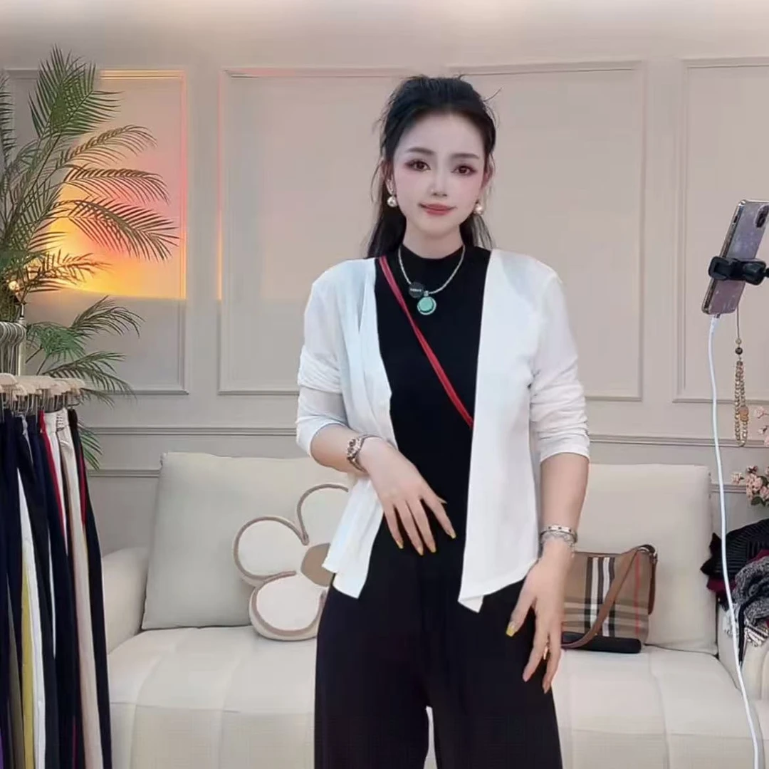 夏季时尚百搭薄款可开衫长袖防晒上衣S116