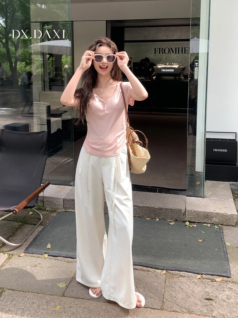 代大喜【舒适满分】裤子女款爆款2025新款阔腿裤高腰百搭休闲裤女