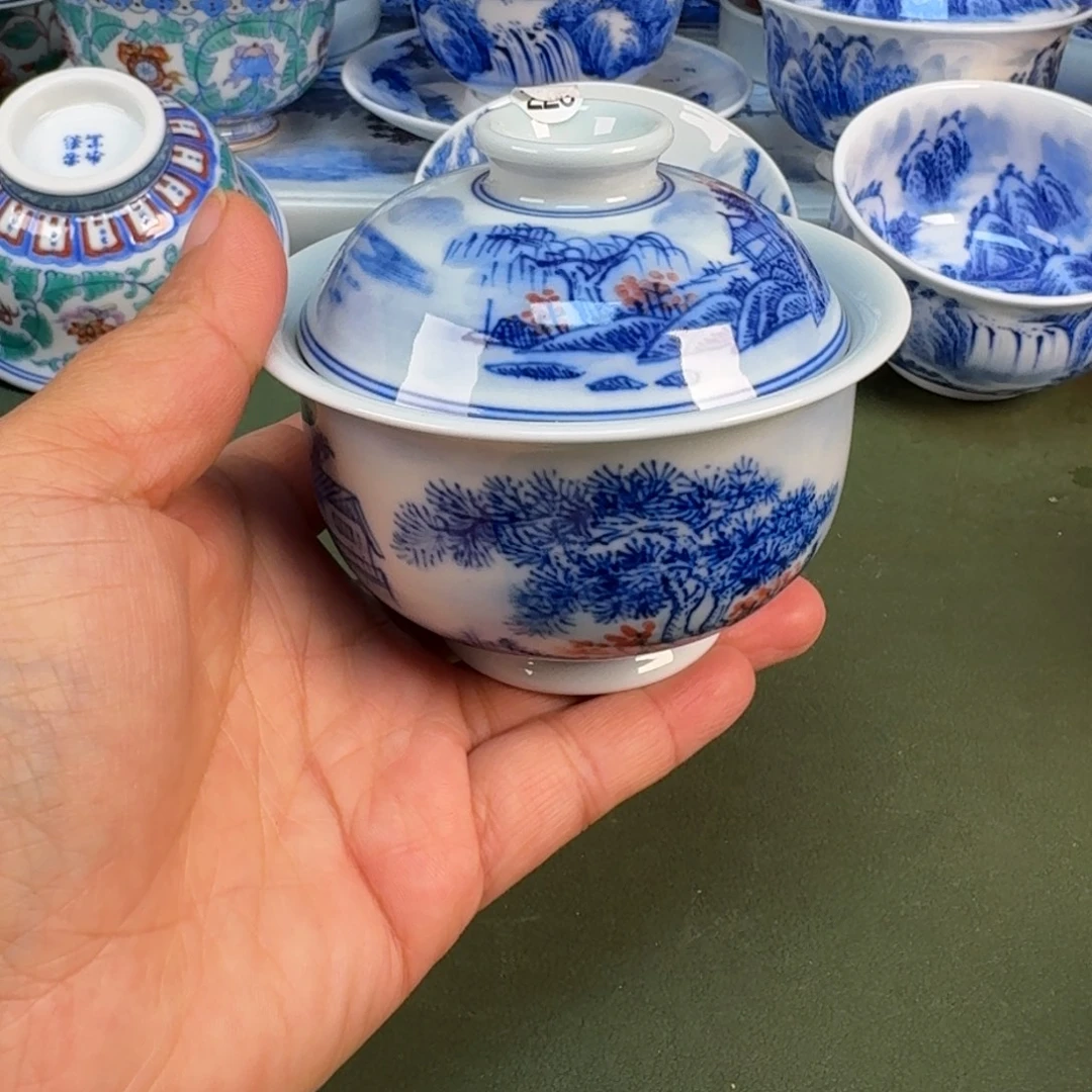 陶瓷景德镇纯手绘茶具圆圆225