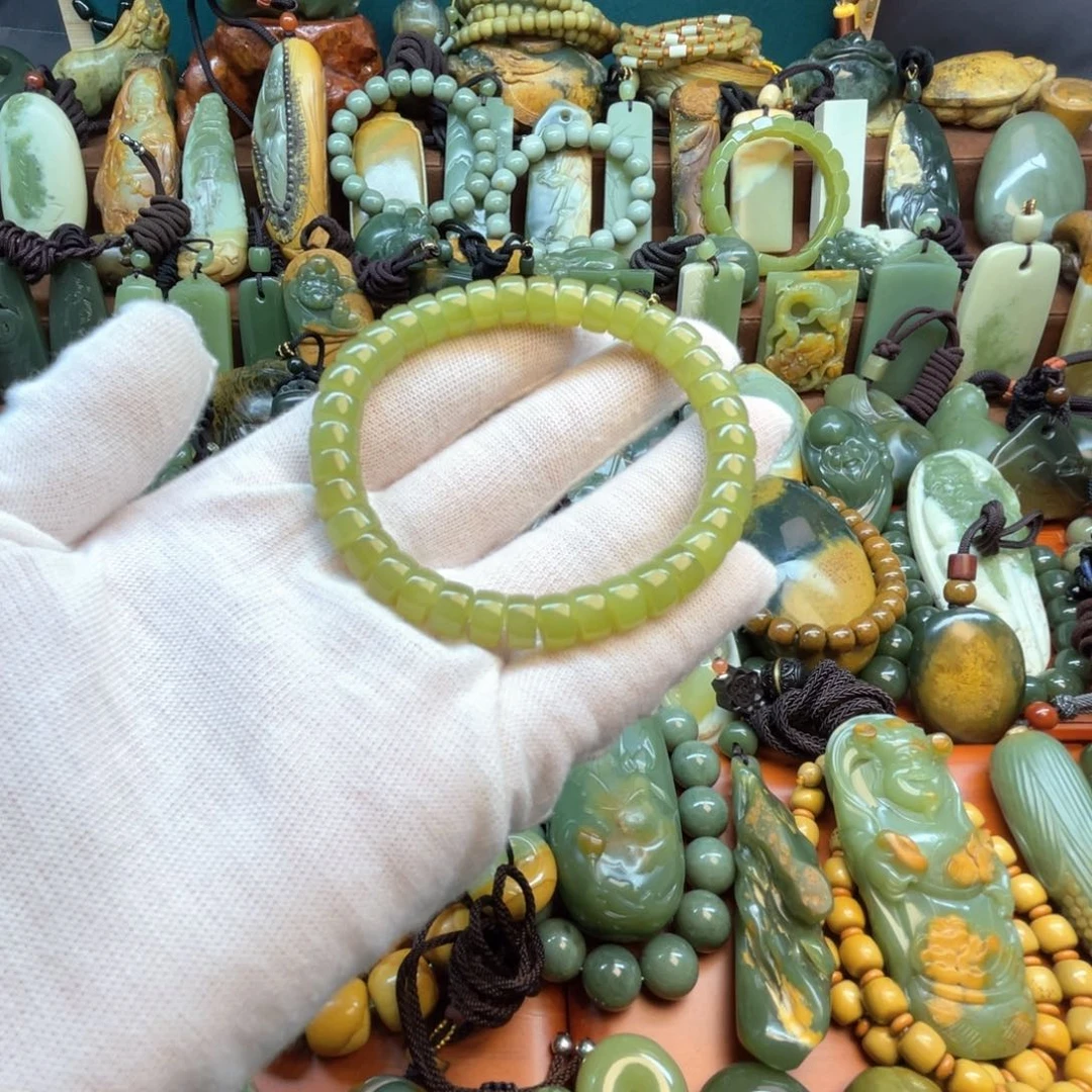 岫岩老玉（透闪石质玉）未镶嵌手链