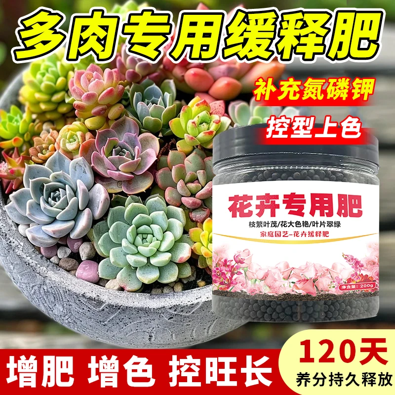 多肉花卉专用长效颗粒缓释肥富含氮磷钾家庭园艺有机肥