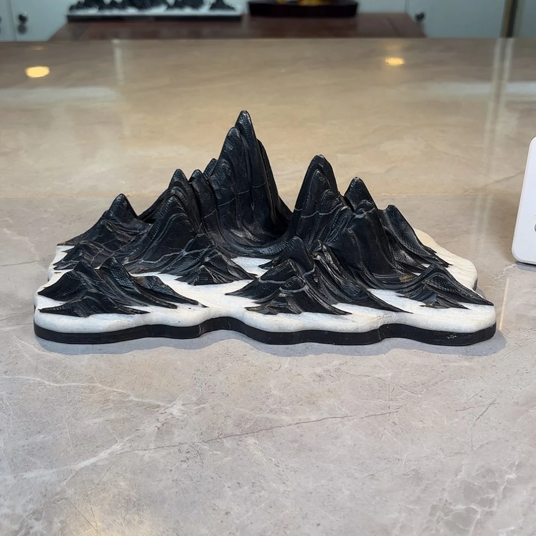 才***然灵璧石手工雕刻奇石摆件