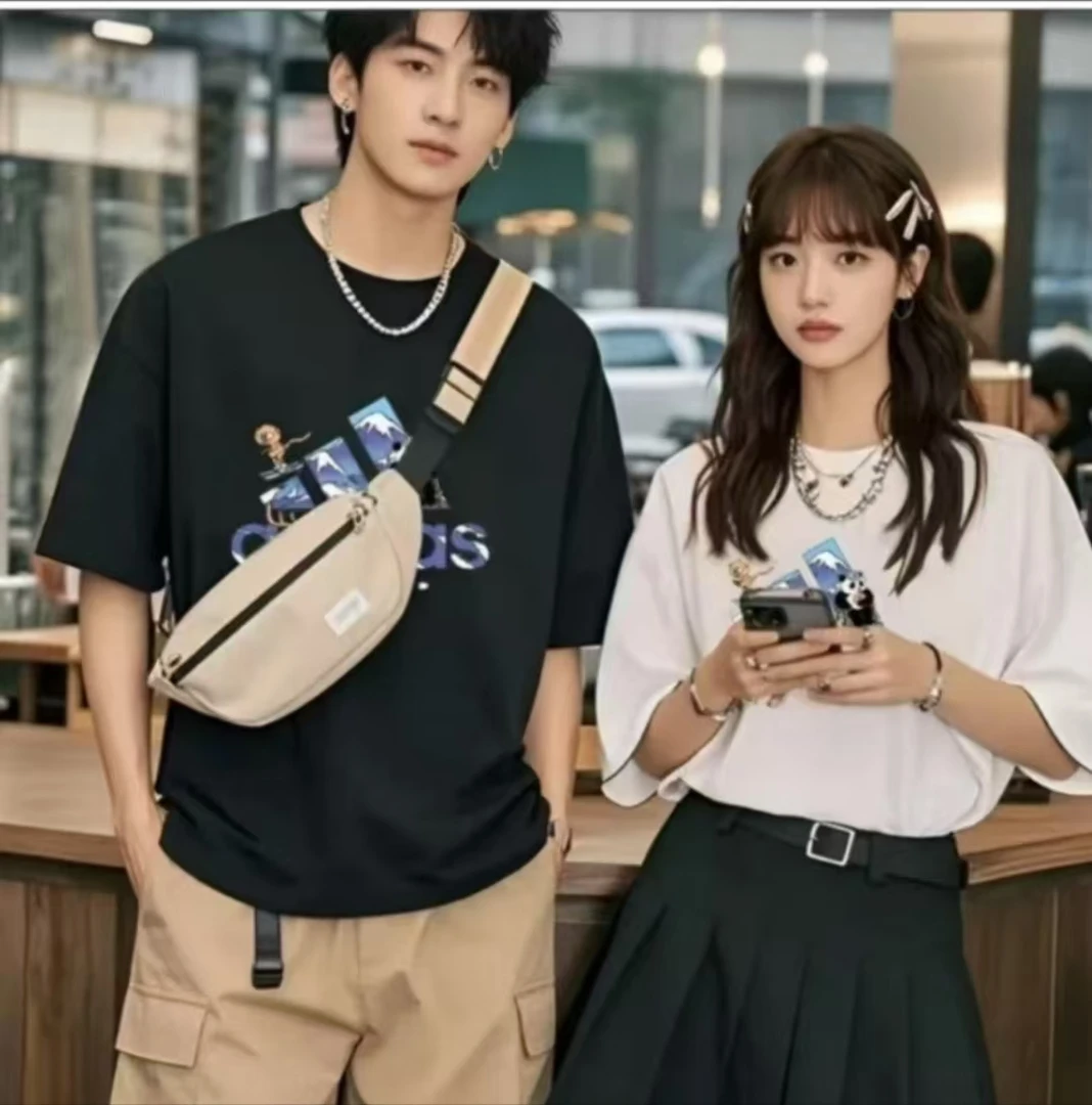 【一折粉丝福利】潮牌男女同款圆领百搭T恤