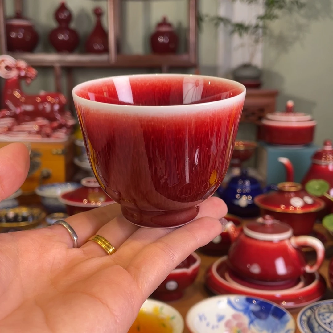 清欢雅玩原矿郎红福利品茗杯