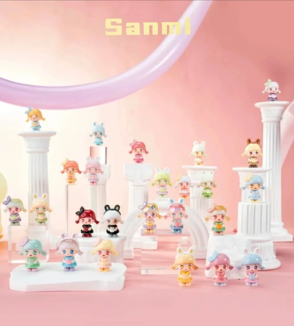 【拆盒】SANMI三咪兔毛绒盲盒可爱潮流摆件