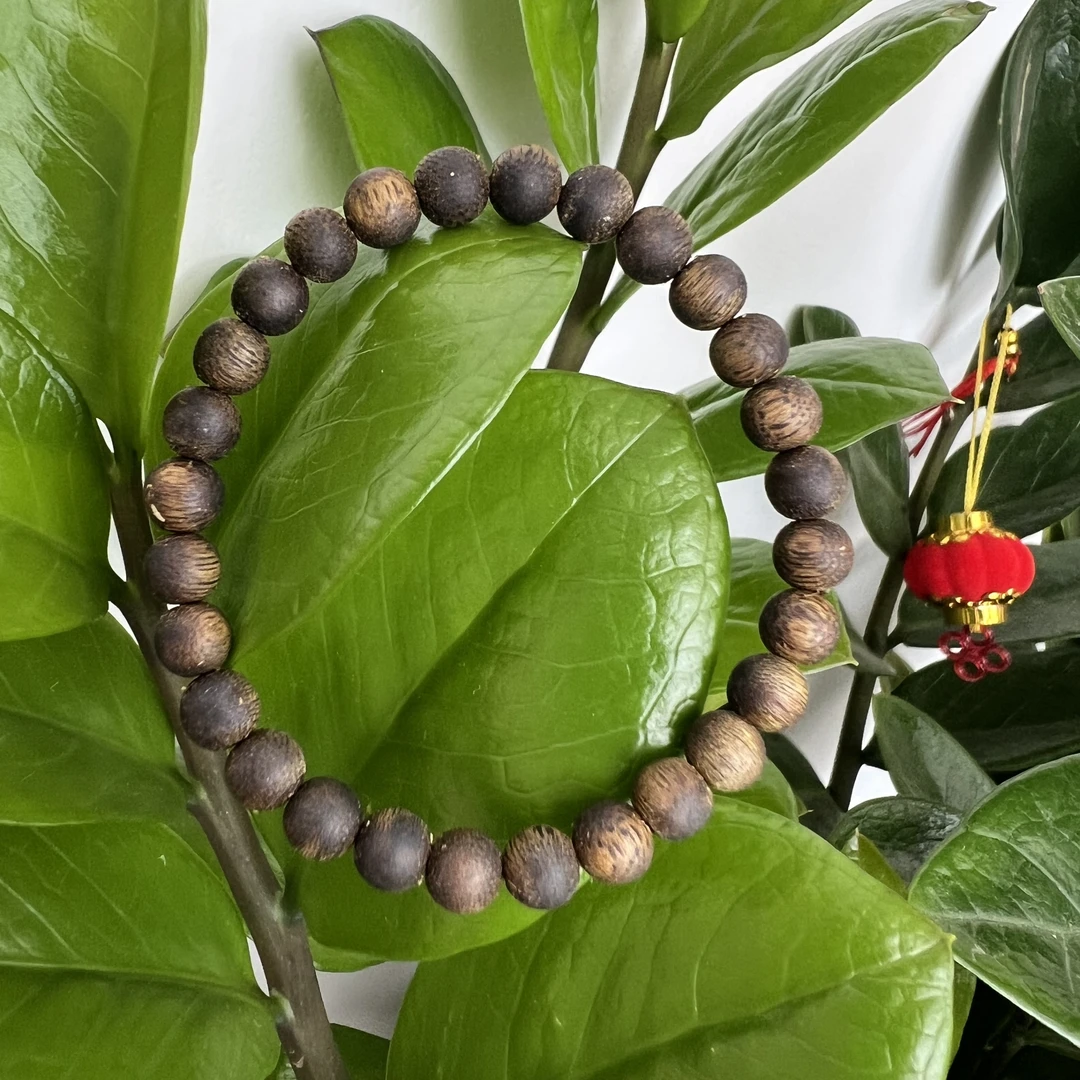 沉香莺歌绿奇楠6mm圆珠单圈3g+手串高货老料多样性发一条