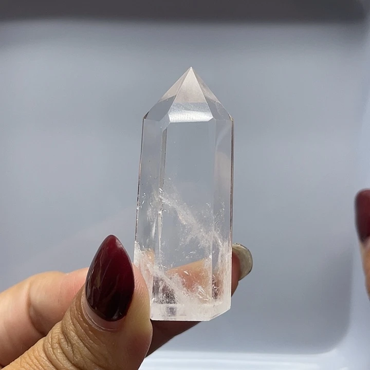 未镶嵌珠宝半成品水晶22白水晶柱高4.9宽1.9