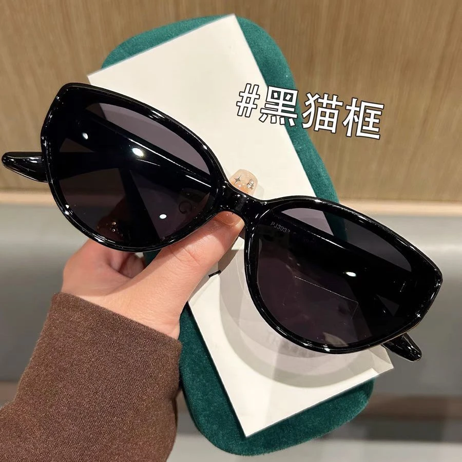 赵露思同款墨镜女新款猫眼防紫外线高级感圆脸太阳镜拍照装饰潮流