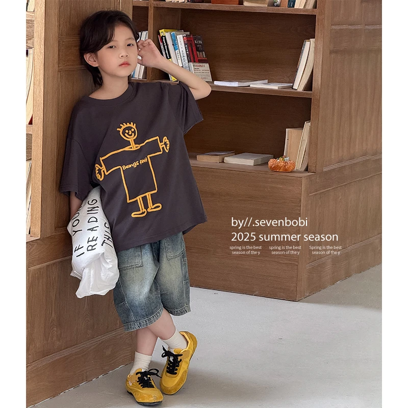 【现货】童装男童T恤短袖夏季薄款儿童夏装男孩半袖体恤纯棉上衣