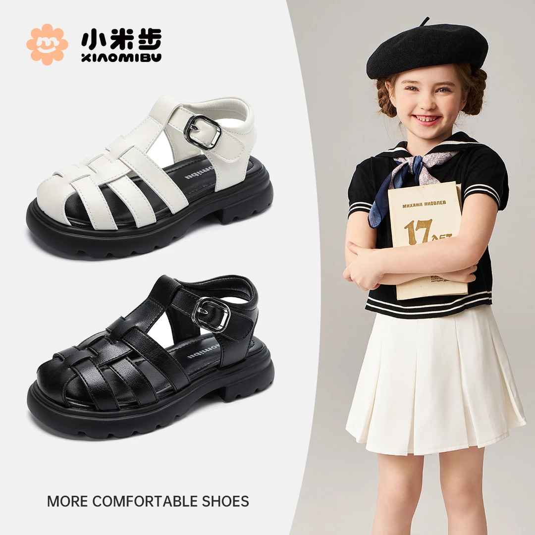 小米步【流光】罗马凉鞋2025年夏季新款沙滩时尚休闲软底包头