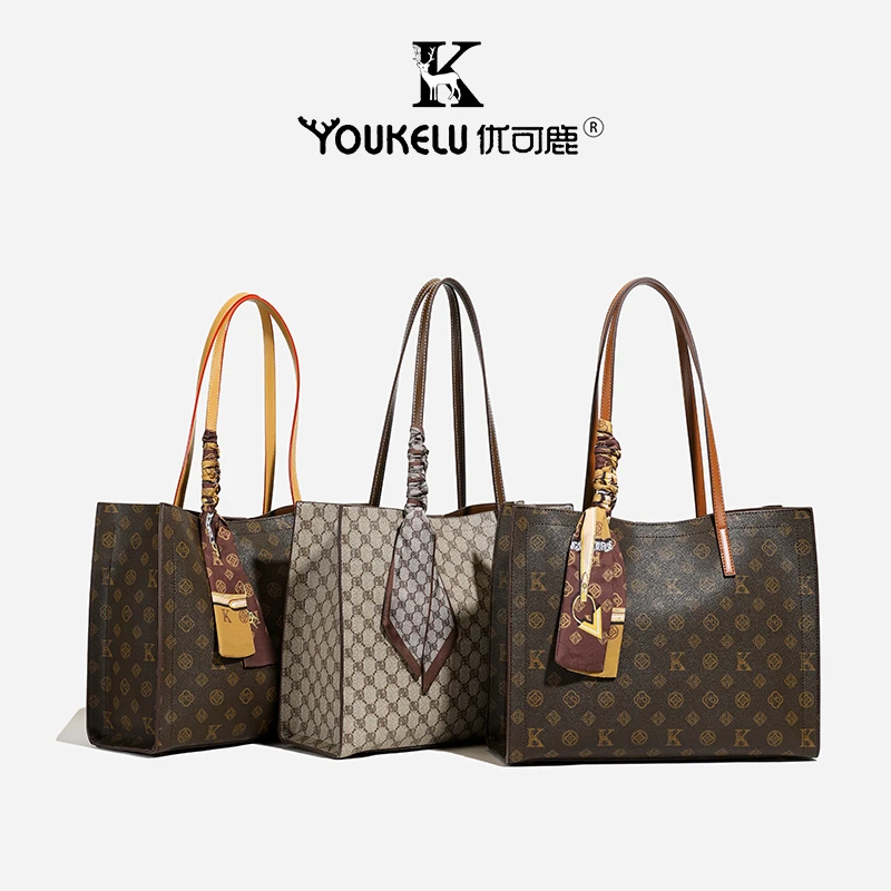 优可鹿托特包复古风百搭简约包包小众大包包通勤单根轻奢单肩包