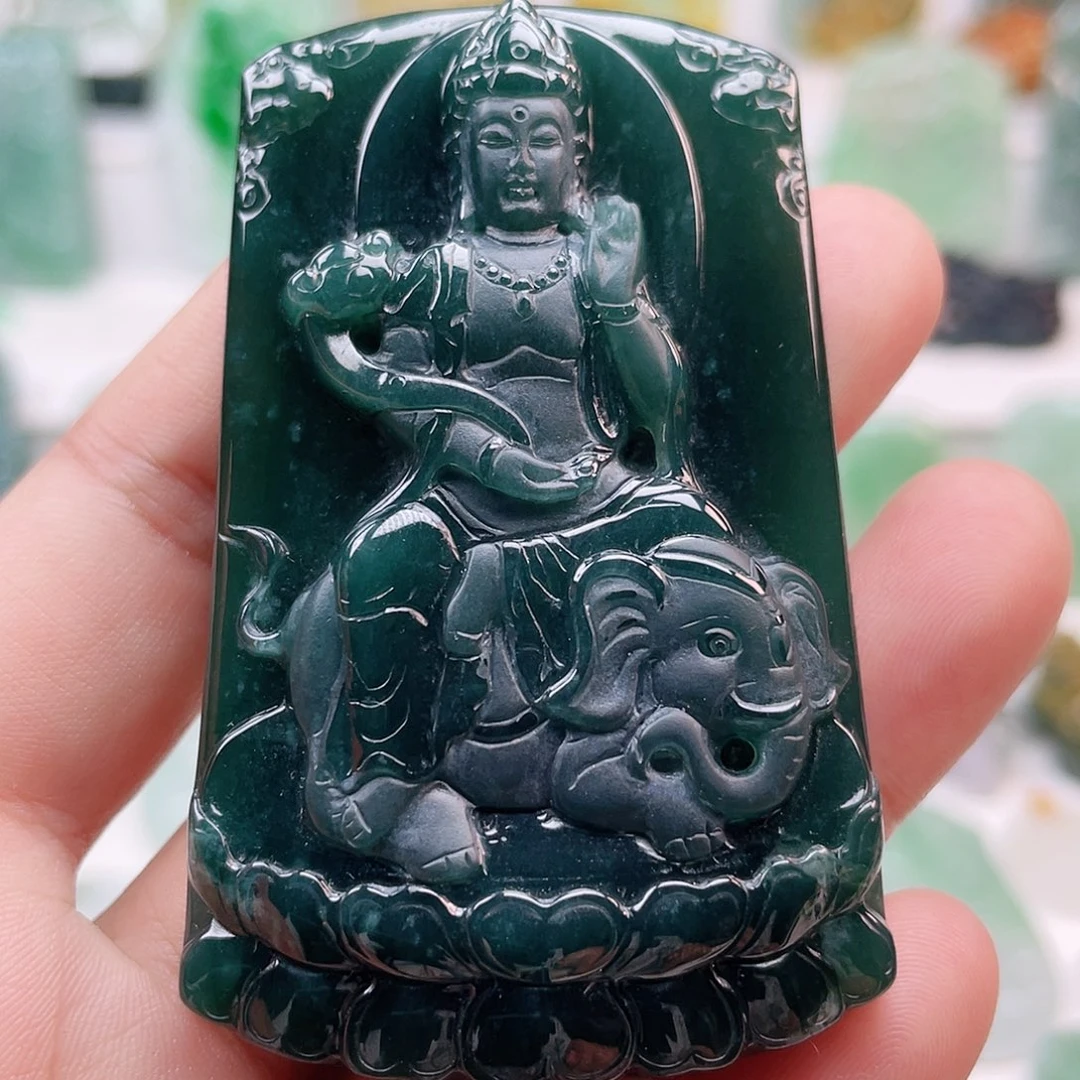 翡翠颈饰未镶嵌普贤