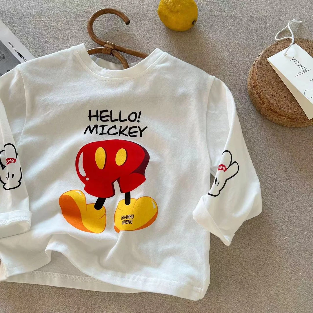 儿童长袖2025春季新品男女童可爱卡通打底衫宝宝印花T恤衫潮50019
