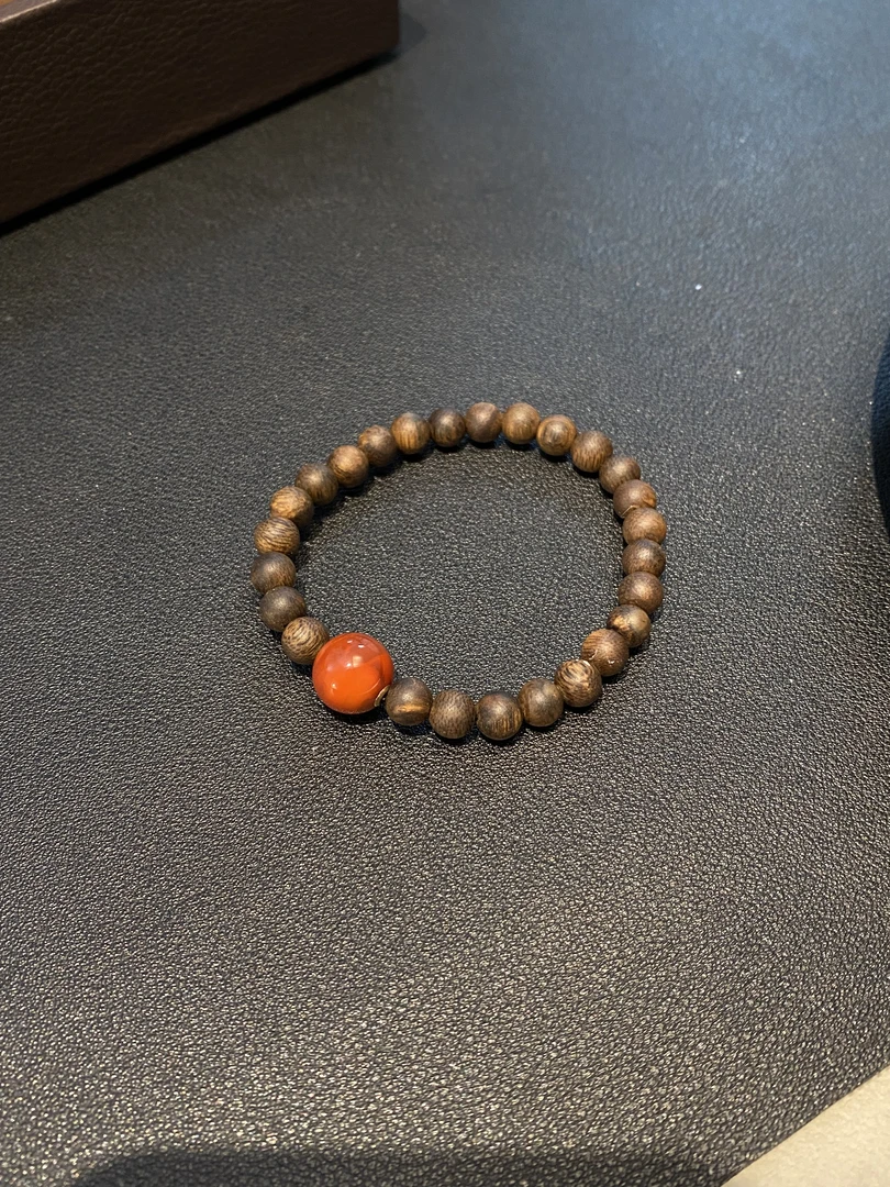 18K金 南红沉香手串6-7mm  258203-17