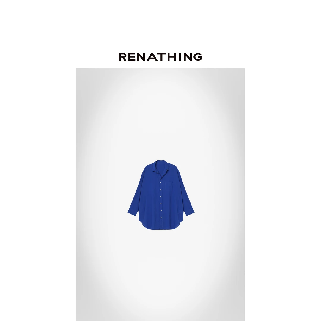 【RENATHING】克莱因蓝棉质衬衫