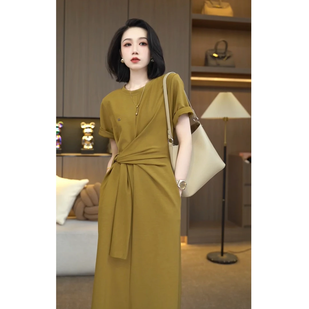 欧颍昇时髦气质百搭收腰显瘦洋气炸街女装慵懒风衣服连衣裙子7260