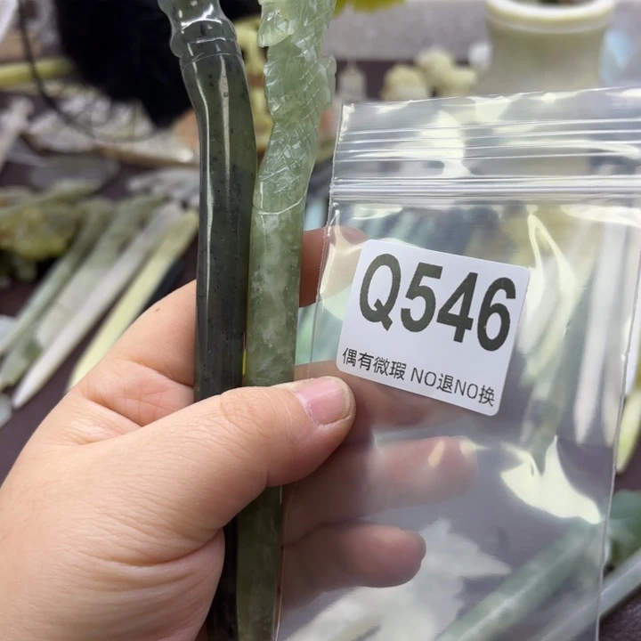 蛇纹石玉发饰合金爱****.