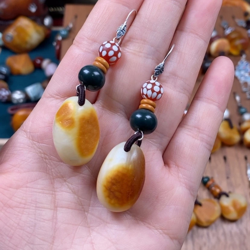 【闪购商品】蜜蜡耳饰未镶嵌耳环