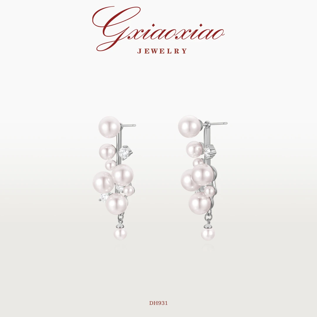 G XIAOXIAO 镀K金【繁星】气质优雅精致高级百搭高级耳环 DH931