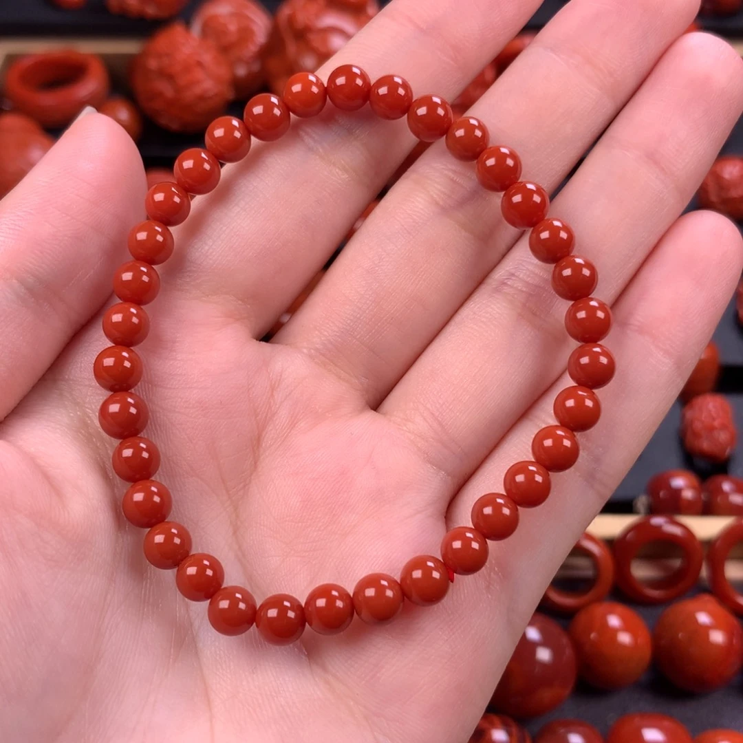 未镶嵌手串5.5mm南红玛瑙财*旺