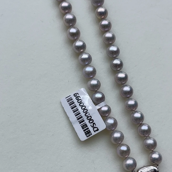 淡水珍珠颈饰银S925镶嵌卡8➕高品极光高级灰炫澳绿➕金属光