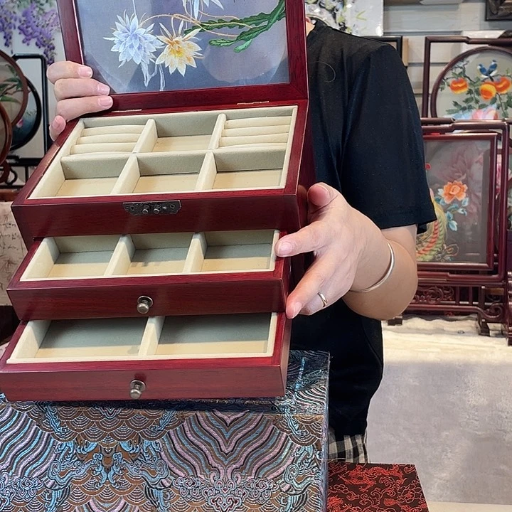 刺绣苏绣首饰盒手工