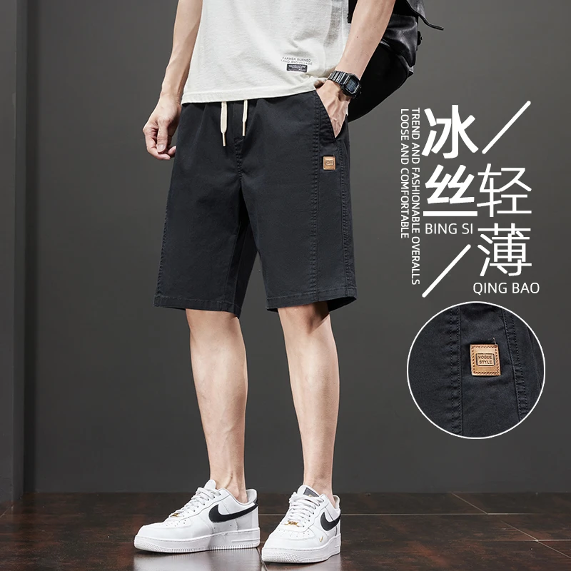 2025夏季新款短裤男潮牌宽松外穿中裤薄款休闲五分裤818款-P28