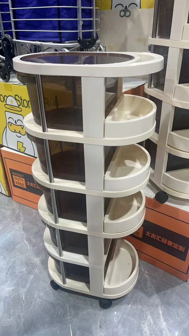 高颜值奶油风多层置物柜K