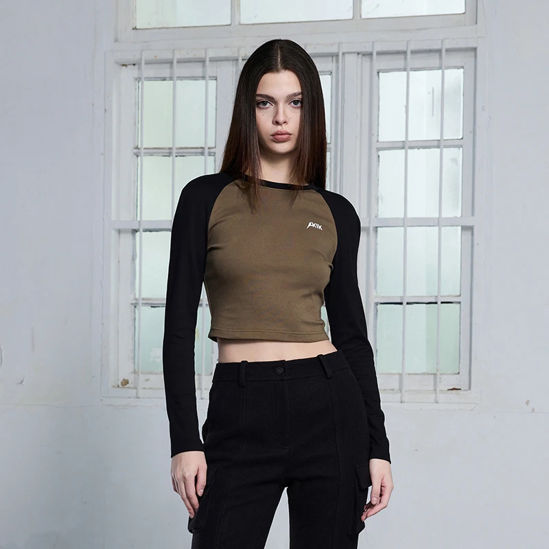 【AUNISEX专属】AKTK 撞色拼接长袖T恤6D4B0102H053