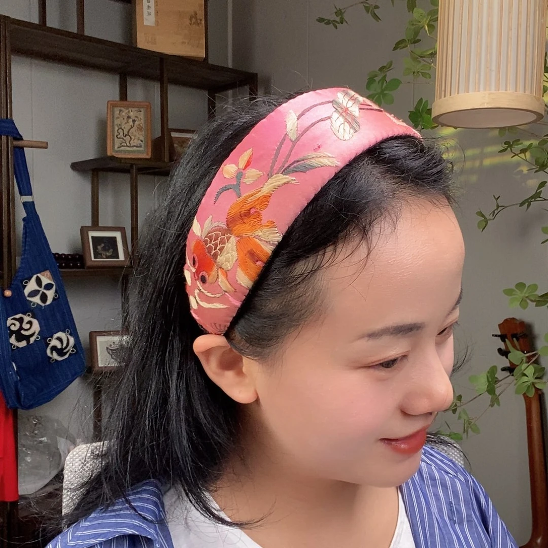 织绣老绣手工刺绣发箍