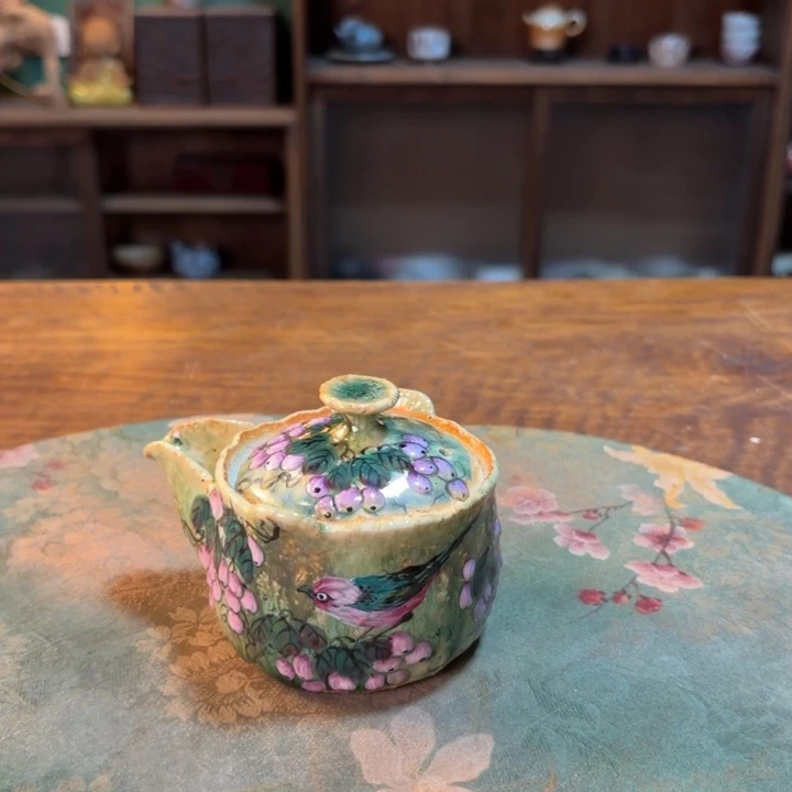 柴烧纯手工手绘陶瓷