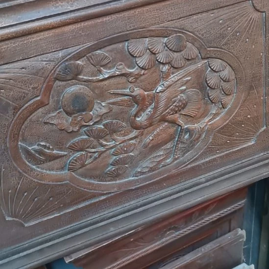 巴***1香榧木老木雕花版一片