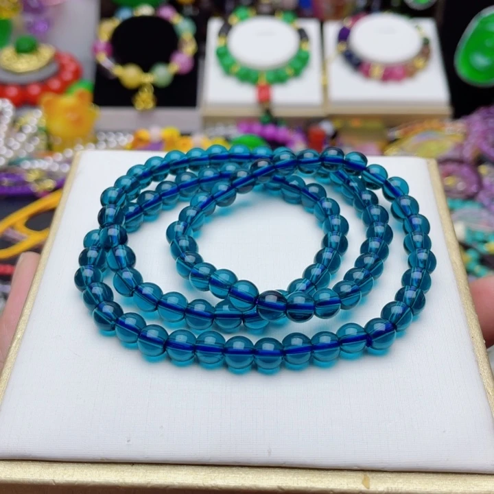 树脂制品45号蓝色项链