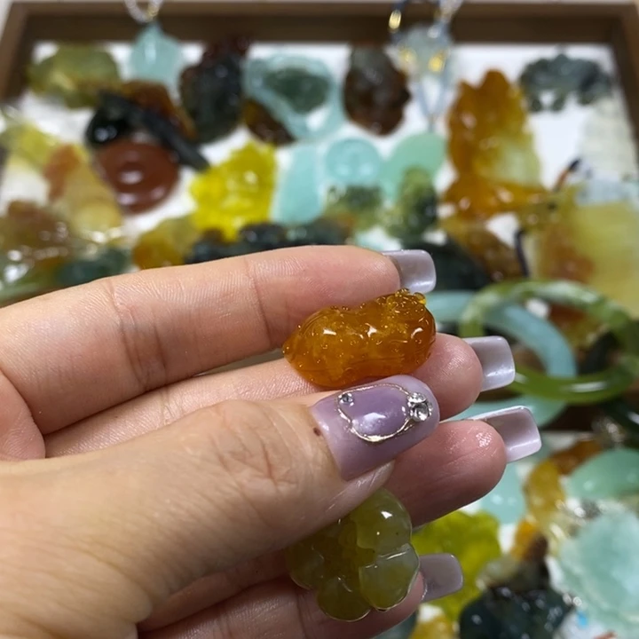 蛇纹石玉未镶嵌戒指超****